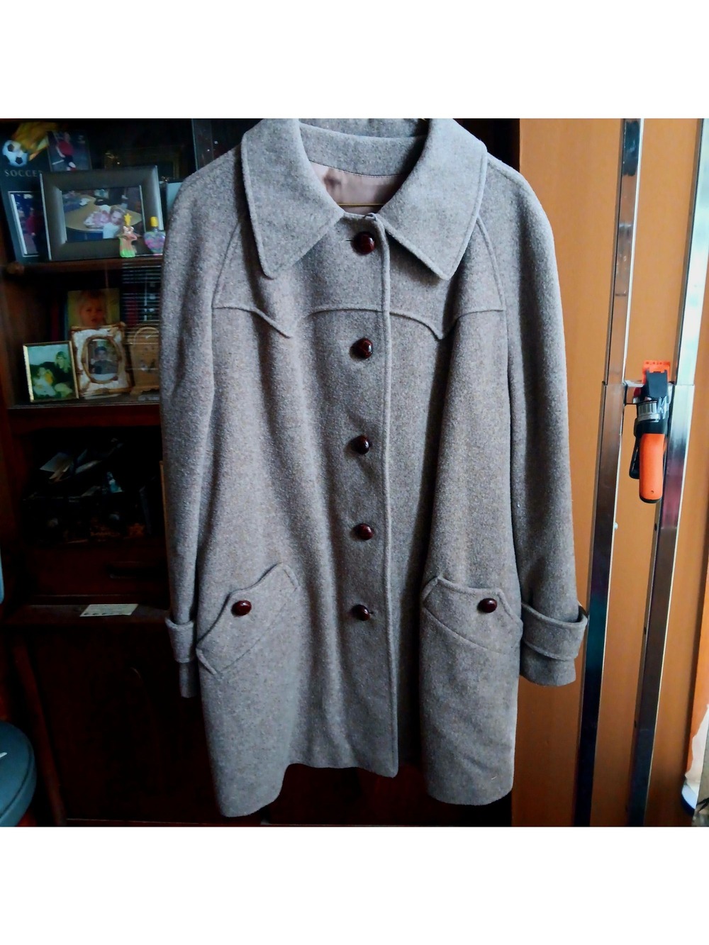 Vintage Macintosh Ranch Granny Wool Blend Peacoat Coat Medium/L 1970's Winter